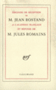 Couverture Discours de réception à l'Académie française et réponse de M. Jules Romains (Jules Romains,Jean Rostand)