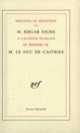 Couverture Discours de réception à l'Académie française et réponse de M. le duc de Castries (Duc de Castries,Edgar Faure)