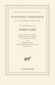 Couverture Discours de réception d'Antoine Compagnon à l'Académie française et réponse de Pierre Nora (Antoine Compagnon,Pierre Nora)