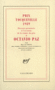 Couverture Discours prononcés à l'occasion de la remise du prix Tocqueville 1989 à Octavio Paz (Collectif(s) Collectif(s),Pierre Godefroy,A.B. Heinis,François Mitterrand,Octavio Paz,Alain Peyrefitte)