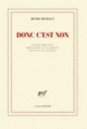 Couverture Donc c'est non (Henri Michaux)