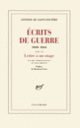 Couverture Écrits de guerre (Antoine de Saint-Exupéry)