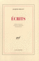 Couverture Écrits (Jacques Rigaut)