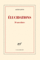 Couverture Élucidations (Alexis Jenni)
