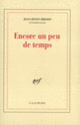 Couverture Encore un peu de temps (Jean-Denis Bredin)