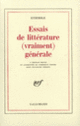 Couverture Essais de littérature (vraiment) générale ( Étiemble)