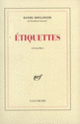 Couverture Étiquettes (Daniel Boulanger)