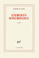 Couverture Exercices d'incroyance (Gerard Le Gouic)