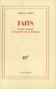 Couverture Faits (Marcel Cohen)