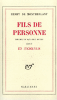 Couverture Fils de personne/Un incompris ()