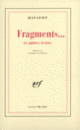 Couverture Fragments... et autres textes (Jean Genet)