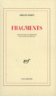 Couverture Fragments (Armand Robin)