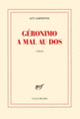 Couverture Géronimo a mal au dos (Guy Goffette)