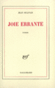 Couverture Joie errante (Jean Sulivan)