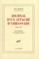 Couverture Journal d'un attaché d'ambassade (Paul Morand)