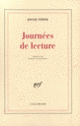 Couverture Journées de lecture (Roger Nimier)