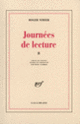 Couverture Journées de lecture (Roger Nimier)