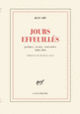 Couverture Jours effeuillés (Jean Arp)
