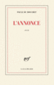 Couverture L'annonce (Paule Du Bouchet)