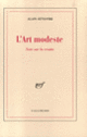 Couverture L'Art modeste (Alain Sevestre)