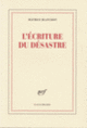 Couverture L'Écriture du désastre (Maurice Blanchot)