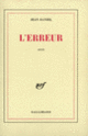 Couverture L'erreur ou La seconde vie de Sylvain Regard (Jean Daniel)
