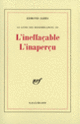 Couverture L'Ineffaçable L'inaperçu (Edmond Jabès)