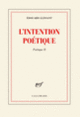 Couverture L'Intention poétique (Édouard Glissant)