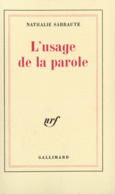 Couverture L'Usage de la parole ()