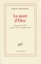 Couverture La mort d'Élise (Marcel Jouhandeau)