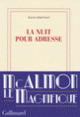 Couverture La nuit pour adresse (Maud Simonnot)