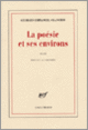 Couverture La poésie et ses environs (Georges-Emmanuel Clancier)