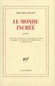 Couverture Le Monde incréé (Édouard Glissant)
