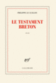 Couverture Le testament breton (Philippe Le Guillou)