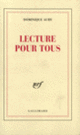 Couverture Lecture pour tous (Dominique Aury)