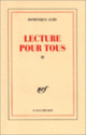 Couverture Lecture pour tous (Dominique Aury)