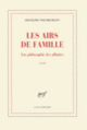 Couverture Les airs de famille (François Noudelmann)