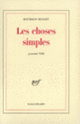 Couverture Les choses simples (Jacques de Bourbon Busset)