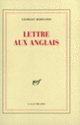 Couverture Lettre aux Anglais (Georges Bernanos)