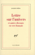 Couverture Lettre sur l'univers et autres discours en vers français ()