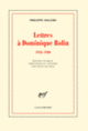 Couverture Lettres à Dominique Rolin (Philippe Sollers)