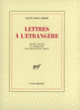 Couverture Lettres à l'Étrangère ( Saint-John Perse)