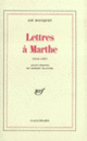 Couverture Lettres à Marthe (Joë Bousquet)