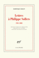 Couverture Lettres à Philippe Sollers (Dominique Rolin)