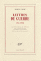 Couverture Lettres de guerre (Jacques Vaché)