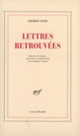 Couverture Lettres retrouvées (George Sand)