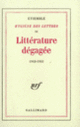 Couverture Littérature dégagée ( Étiemble)