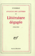 Couverture Littérature dégagée ()