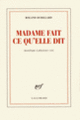 Couverture Madame fait ce qu'elle dit (Roland Dubillard)