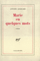 Couverture Marie en quelques mots (Antoine Audouard)